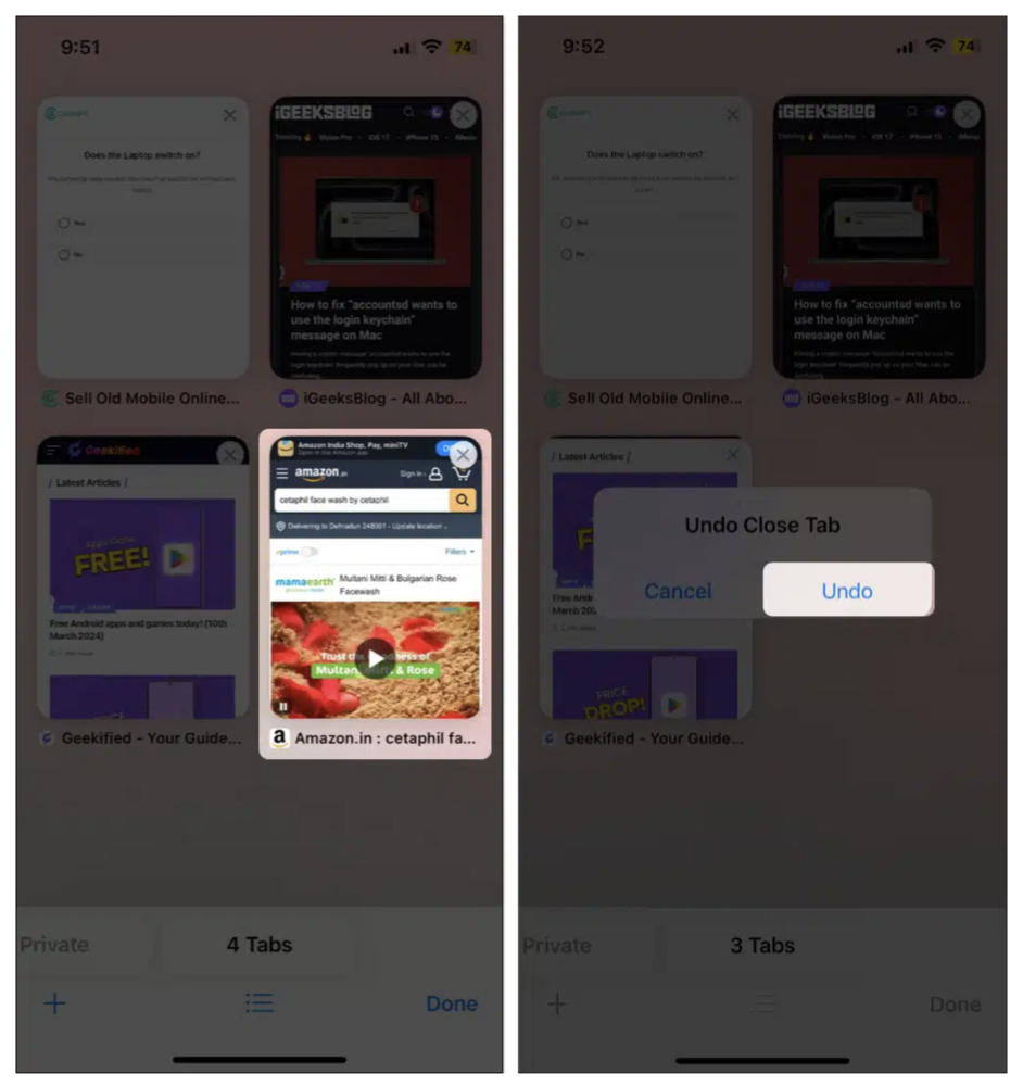 Що робити, якщо закрив вкладку Safari — як знову відкрити закриті вкладки Safari на iPhone, iPad та Mac