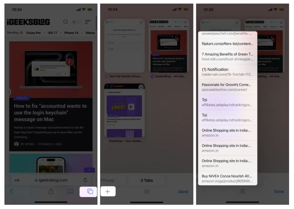 Що робити, якщо закрив вкладку Safari — як знову відкрити закриті вкладки Safari на iPhone, iPad та Mac