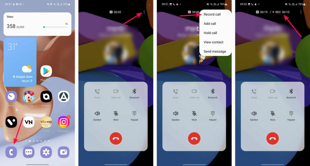 Як записати телефонну розмову на диктофон на смартфоні Samsung