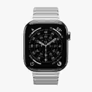 Смарт-годинник Apple Watch Series 11 GPS + Cellular 46mm Slate Titanium Case with Natural Link Bracelet (MFC14+MXMF3)