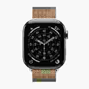 Смарт-годинник Apple Watch Series 11 GPS + Cellular 46mm Gold Titanium Case with Gold Milanese Loop - S/M (MFD74)