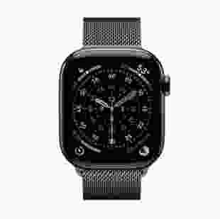 Смарт-годинник Apple Watch Series 11 GPS + Cellular 46mm Slate Titanium Case with Slate Milanese Loop - S/M (MFD34)