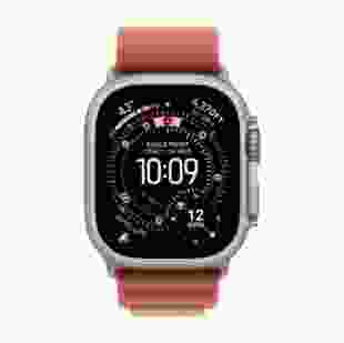 Смарт-годинник Apple Watch Ultra 3 GPS + Cellular 49mm Natural Titanium Case with Terra Cotta Alpine Loop - Small (MF1V4+MFTA4)