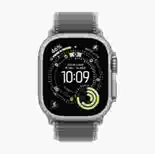 Смарт-годинник Apple Watch Ultra 3 GPS + Cellular 49mm Natural Titanium Case with Green/Neon Trail Loop - M/L (MF1V4+MFT54)