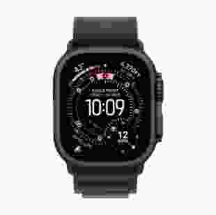 Apple Watch Ultra 3 GPS + Cellular 49mm Black Titanium Case with Black Alpine Loop - Medium (MF0V4)