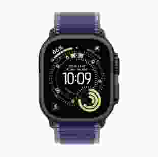 Смарт-годинник Apple Watch Ultra 3 GPS + Cellular 49mm Black Titanium Case with Blue/Bright Blue Trail Loop - M/L (MF254+MG9R4)