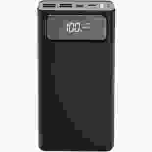 Зовнішній акумулятор (павербанк) XO PR123 30000 mAh Black