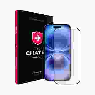 Захисне скло +NEU Chatel Corning Gorilla Glass With Mesh для iPhone 16 Plus Front Black