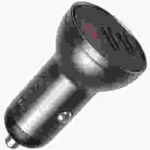 Автомобільний зарядний пристрій Baseus Digital Display 24W 2USB 4.8A Grey