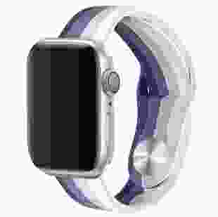 Силіконовий ремінець Rainbow для Apple watch 38mm / 40mm (Сірий / Синій)