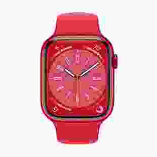Смарт-годинник Apple Watch Series 8 GPS 41mm PRODUCT RED Aluminum Case w. PRODUCT RED S. Band (MNP73, MNUG3)