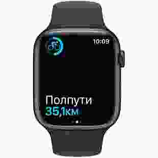 Смарт-годинник Apple Watch Series 7 GPS 45mm Midnight Aluminium Case with Midnight Sport Band (MKN53)