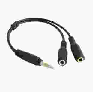 Розділювач Аудіо виходу 3.5mm Male For PC Чорний