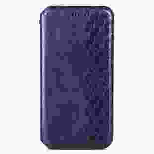 Шкіряний чохол-книжка GETMAN Cubic для Samsung Galaxy A05s Синій