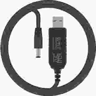 Кабель живлення для роутера//модема MAKE USB to DC 12V 1 м Black