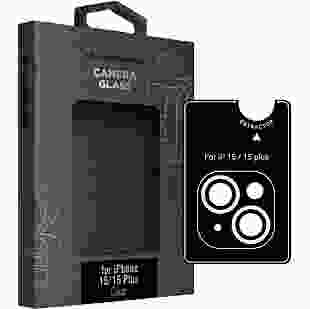 Захисне скло для камери ArmorStandart Supreme Black Icon для iPhone 15 / 15 Plus Clear