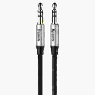 Аудіо кабель Aux Baseus Yiven M30 (1.5m) (CAM30-CS) Чорний / Срібний