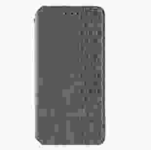 Шкіряний чохол-книжка GETMAN Cubic (PU) для Xiaomi Redmi A3 Сірий