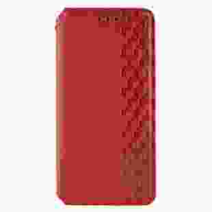 Шкіряний чохол-книжка GETMAN Cubic (PU) для Xiaomi Redmi 13 4G Червоний