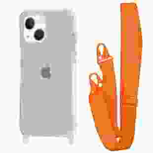 Чохол WAVE Clear Case With Strap iPhone 15 (Orange)