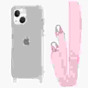 Чохол WAVE Clear Case With Strap iPhone 15 (Pink Sand)