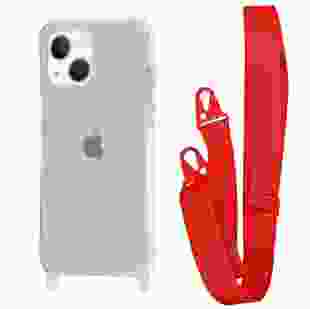 Чохол WAVE Clear Case with Strap iPhone 15 (Red)