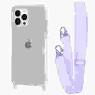 Чохол WAVE Clear Case With Strap iPhone 15 Pro Max (Light Purple)