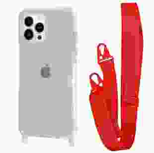 Чохол WAVE Clear Case with Strap iPhone 15 Pro Max (Red)