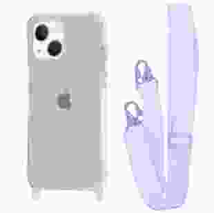 Чохол WAVE Clear Case With Strap iPhone 14 (Light Purple)