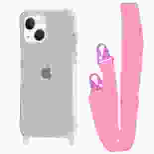 Чохол WAVE Clear Case With Strap iPhone 14 (Pink)