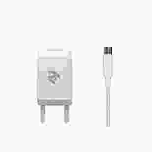 2E Набір Мережевий ЗП USB Wall Charger USB:DC5V/2.1A +кабель MicroUSB 2.4A, white