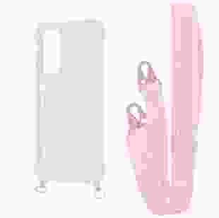 Чохол з ремінцем WAVE Clear Case With Strap Samsung Galaxy A15 4G/5G Pink Sand