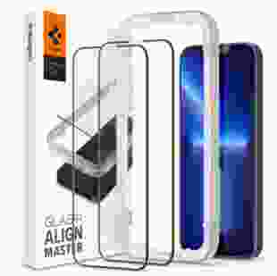 Spigen Захисне скло для Apple Iphone 13 Pro Max tR Align Master FC Black (2 Pack)