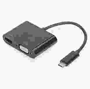 Digitus Адаптер USB 3.0 - HDMA+VGA Full HD, M/F, 0.15 m
