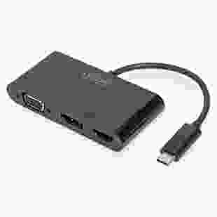 Digitus Адаптер USB-C - HDMI+DP+VGA, M/F, 0.11 m