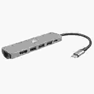 2E Адаптер USB-C Slim Alluminum Multi-Port 6in1