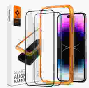 Spigen Захисне скло для Apple Iphone 14 Pro Max Glas tR Align Master FC (2 Pack), Black