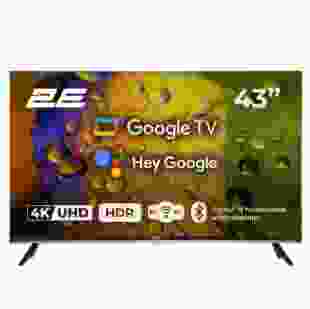 Телевізор 2E 43" LED FHD 60Hz Smart Google TV Black