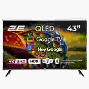 Телевізор 2E 43" QLED 4K 60Hz Smart Google TV Black