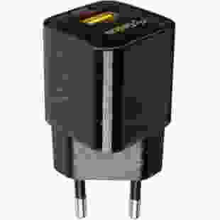 Мережевий зарядний пристрій Gelius Genesis GP-HC055 USB+Type-C 30W GaN (Incredible Series) Transparent Black