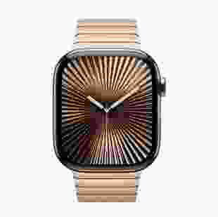 Смарт-годинник Apple Watch Series 10 42mm Gold Titanium Case with Gold Link Bracelet (MX0N3)