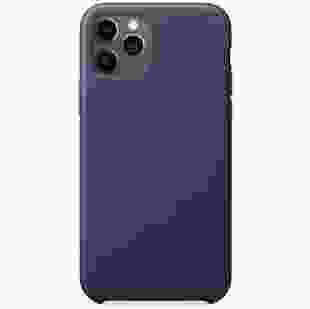 Чохол Apple Leather Case for iPhone 11 Pro Midnight Blue (MWYG2)