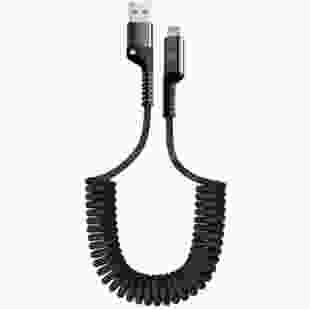Кабель ArmorStandart AR17 Spiral USB-A to Lightning 2.4A 1m Black