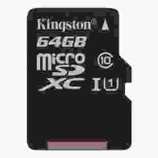Карта пам'яті Kingston 64GB microSDXC C10 UHS-I R100MB/s