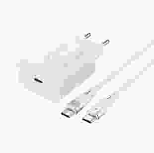 Мережевий зарядний пристрій Proove Rapid 30W (Type-C) + Кабель Type-C To Type-C White (WCRP30012202)