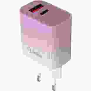Мережевий зарядний пристрій Gelius Merge GP-HC060 GAN USB+Type-C 30W (QC/PD/PPS) Violet