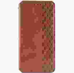 Шкіряний чохол-книжка GETMAN Cubic (PU) для Xiaomi Redmi 14C / Poco C75 Коричневий