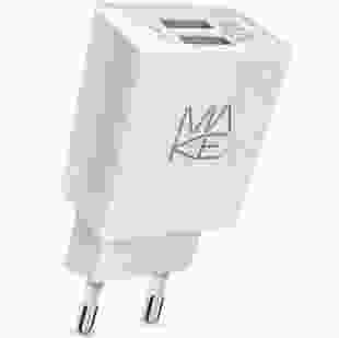 Мережевий зарядний пристрій MAKE 12W 2.4A+2.4A White