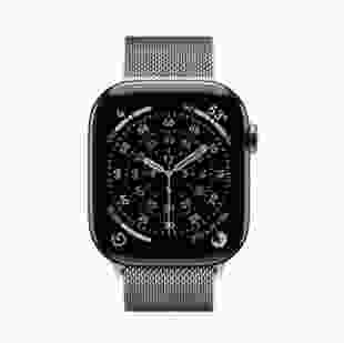 Смарт-годинник Apple Watch Series 11 GPS + Cellular 46mm Natural Titanium Case with Natural Milanese Loop - S/M (MFCY4)