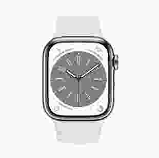 Смарт-годинник Apple Watch Series 8 GPS 41mm Silver Aluminum Case with White S. Band (MP6K3, MP6L3)